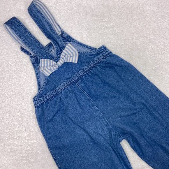 Vintage Oshkosh bow back striped accent overalls size 4 - Picture 4 of 8
